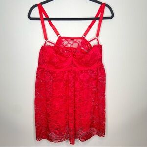 Red lace lingerie‎ cami size XL